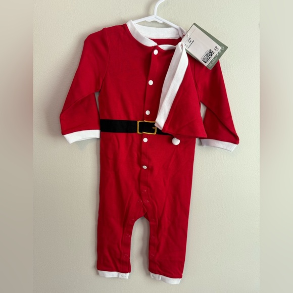 H&M Red Santa Baby Onesie with Hat - Picture 1 of 3